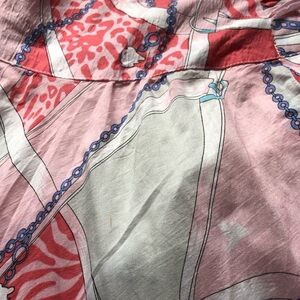 Women’s A-Line Skirt in Pink and White - Printed Design